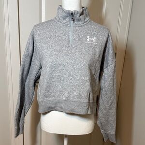 Under Armour Heather Gray Half-Zip Sweatshirt